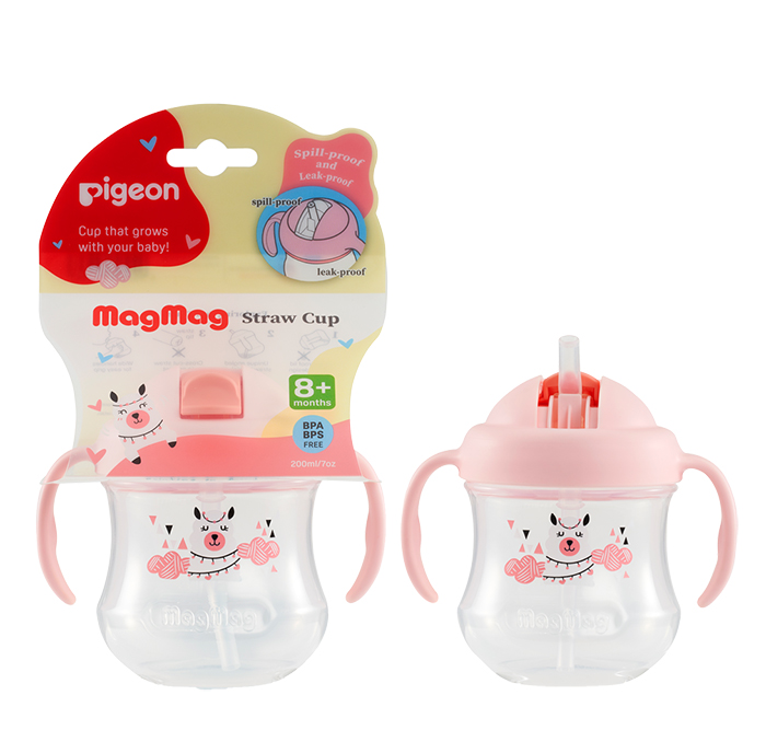 Pigeon Magmag Straw Cup Step 3 Hanging Type Pink (15734)