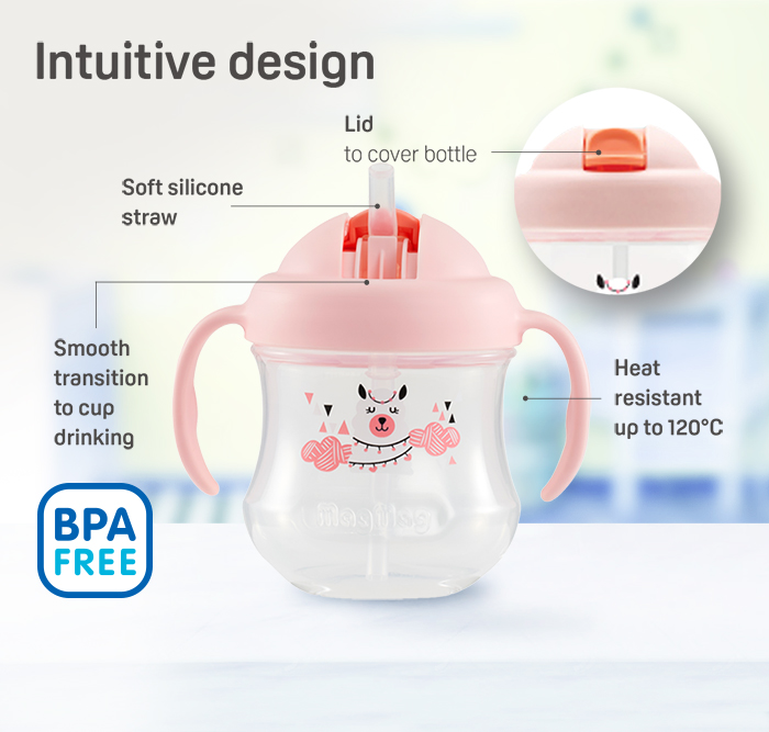 Pigeon Magmag Straw Cup Step 3 Hanging Type Pink (15734)