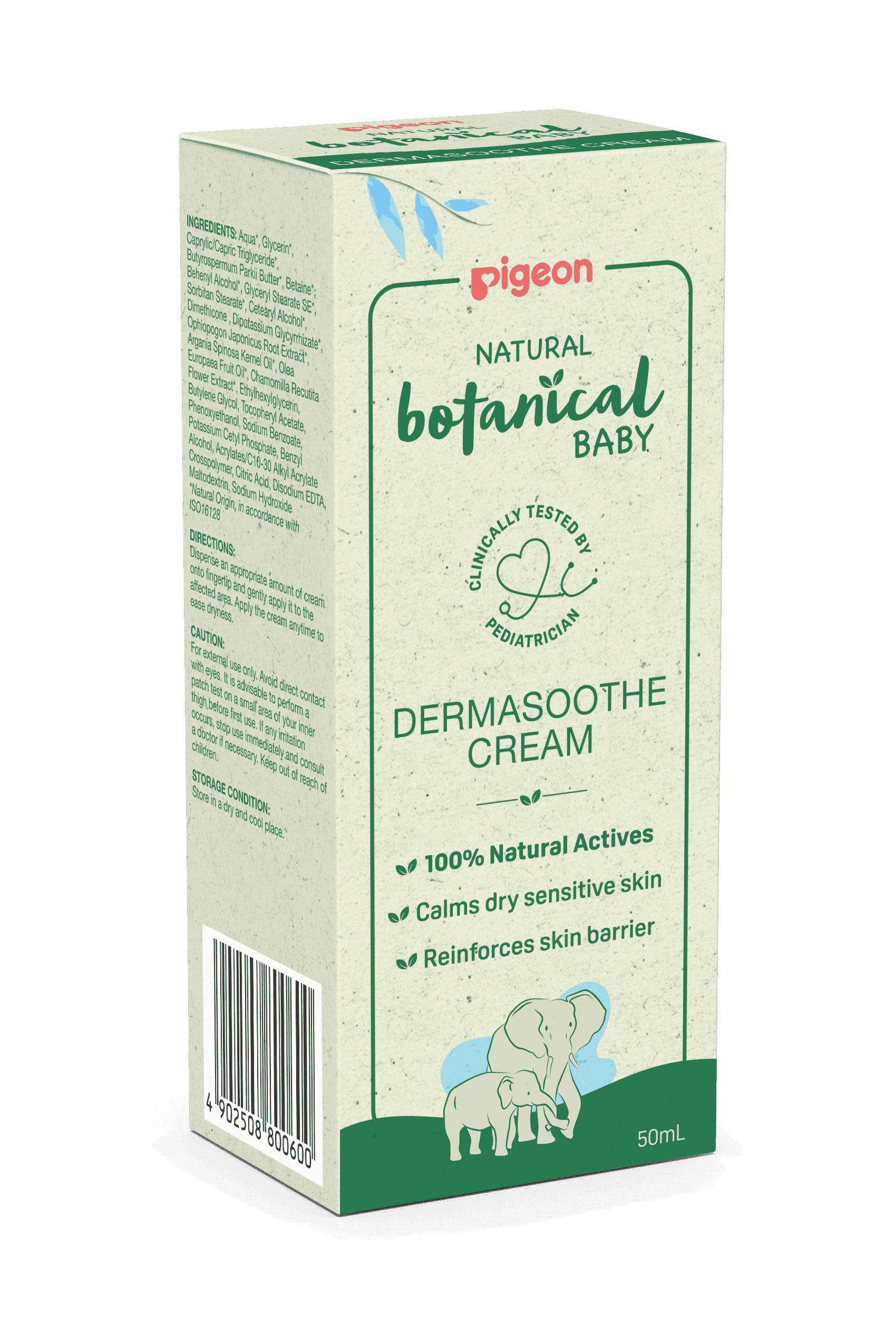Pigeon Natural Botanical Baby Derma Soothe Cream For Sensitive Baby Skin 50ml
