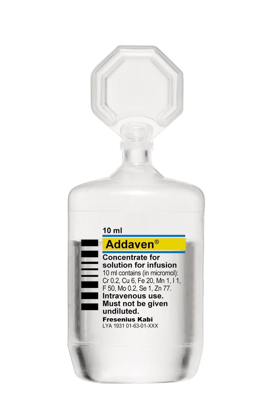 Addaven Trace Elements Concentrate For Solution For Infusion 10ml – Parenteral Nutrition Additive