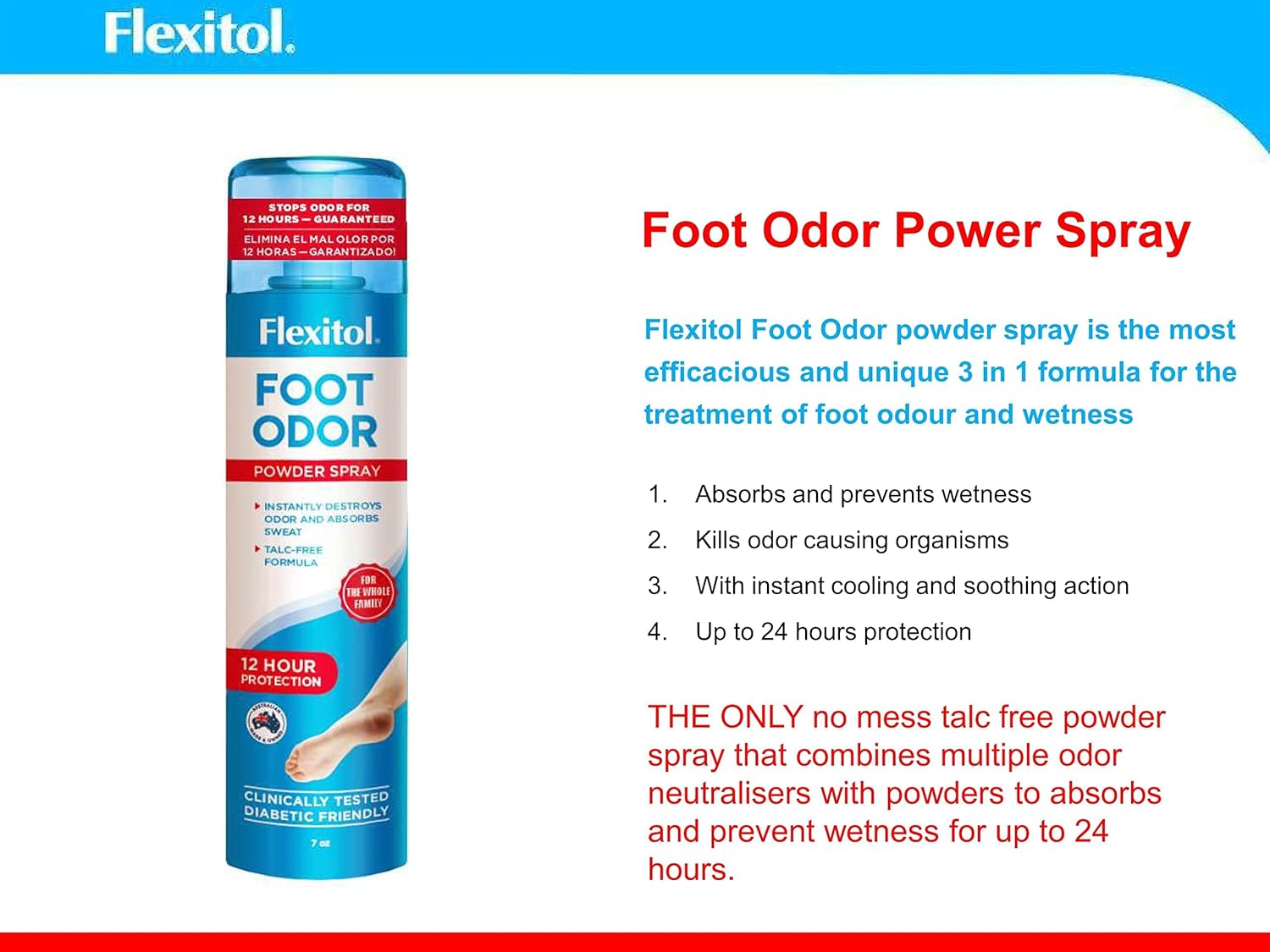 Flexitol Foot Odour Control Spray 210ml