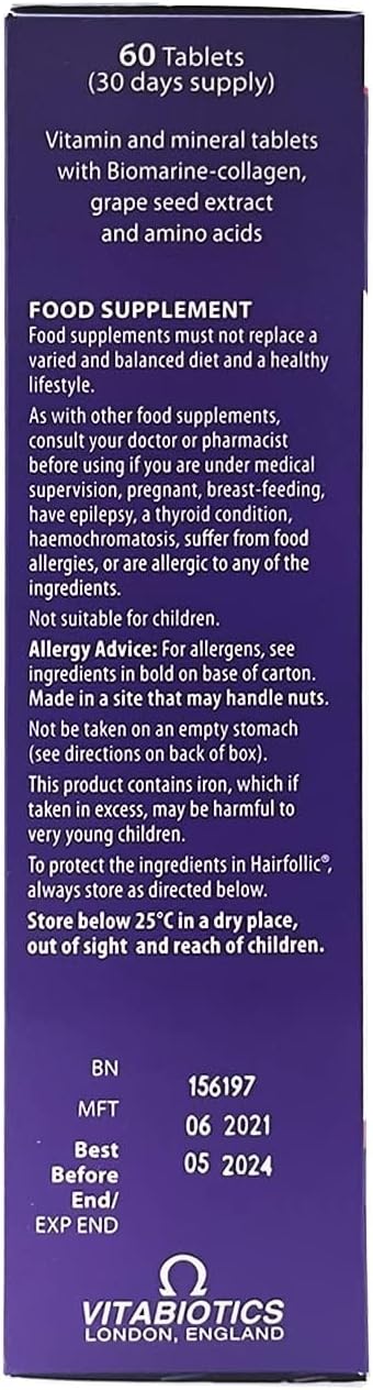 Vita Biotics Hairfollic Woman Tablets 60's