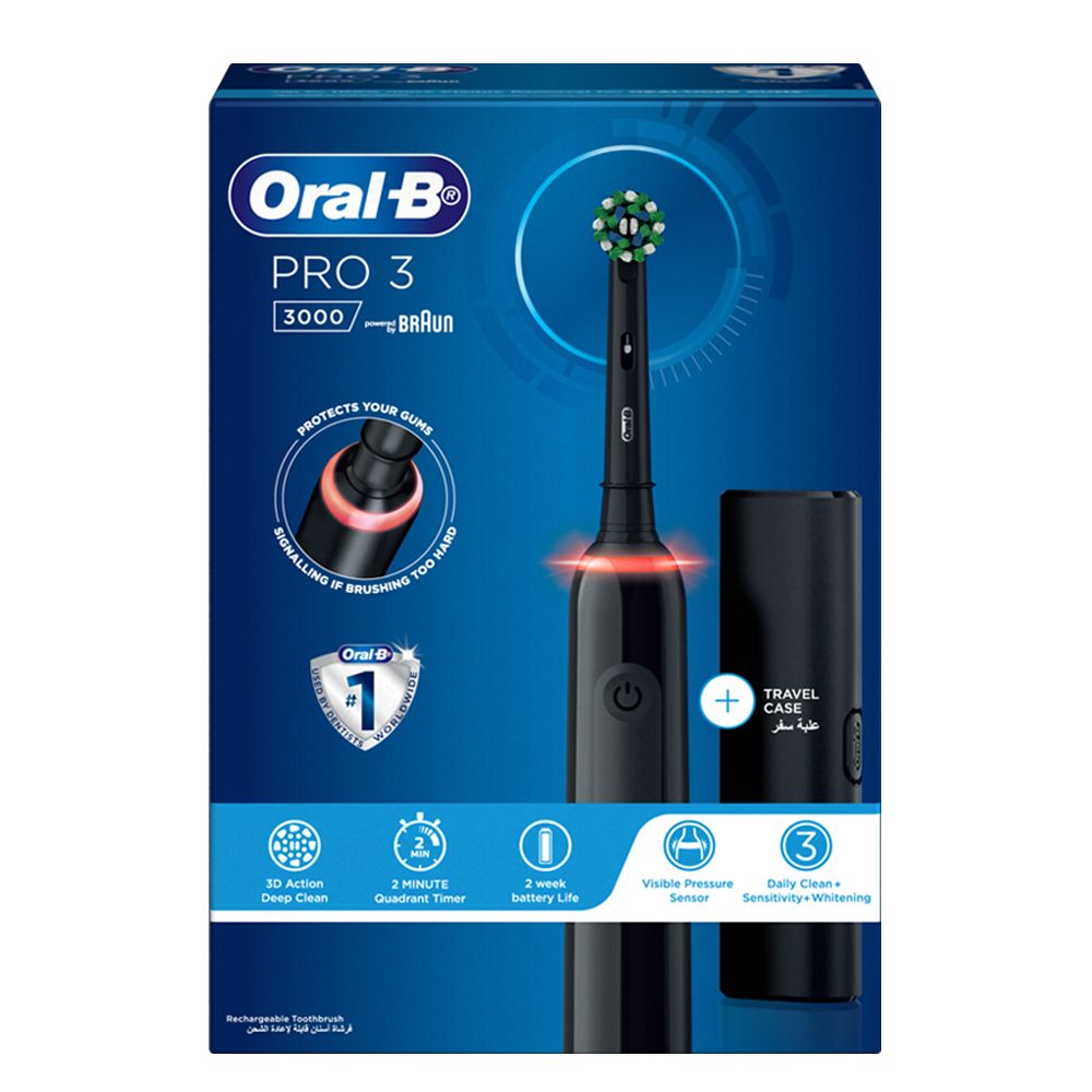 Oral-B D505.513.3X Pro 3 3000 Electric Rechargeable Toothbrush Powered