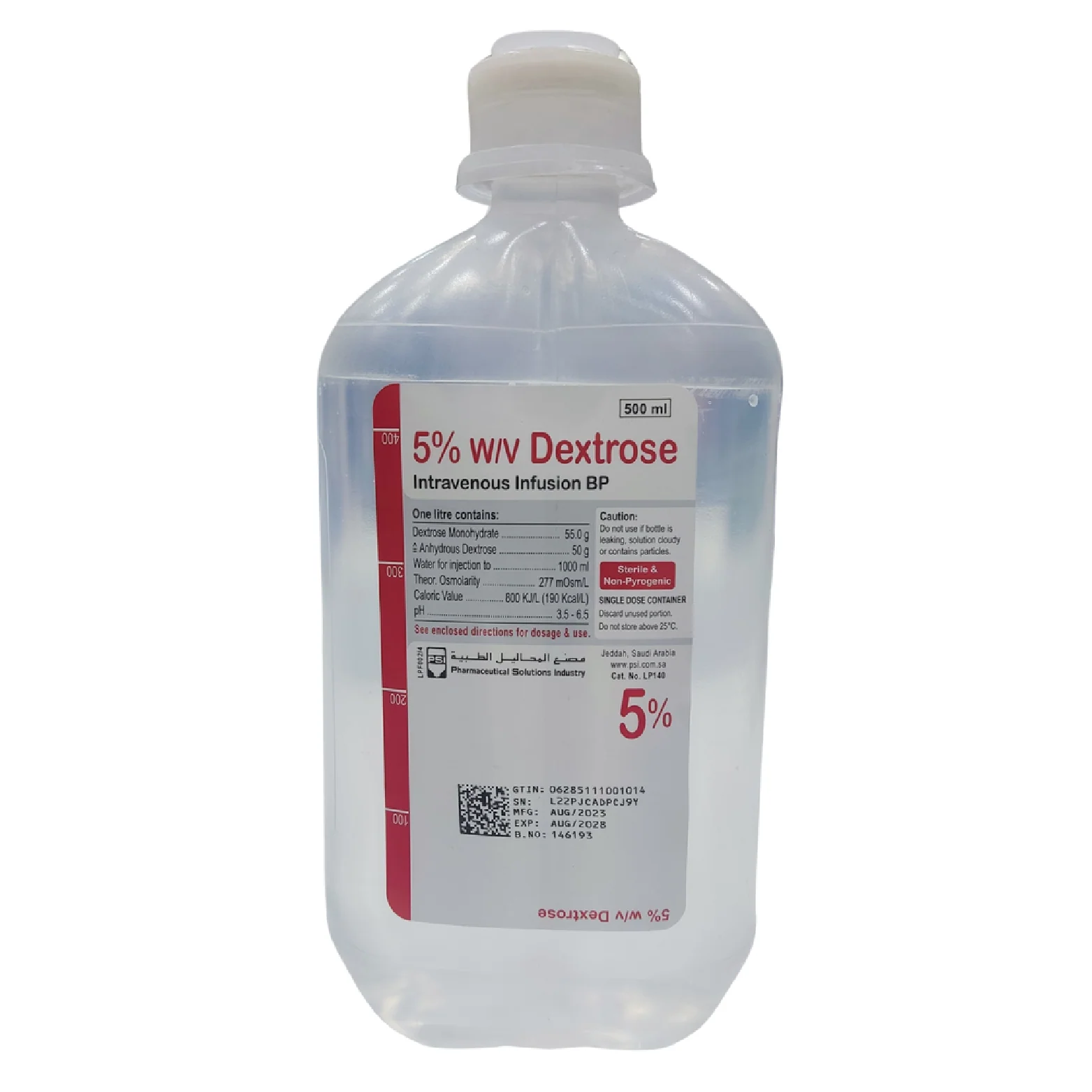 Psi Dextrose 5% Iv Infusion 500ml – Intravenous Glucose Solution