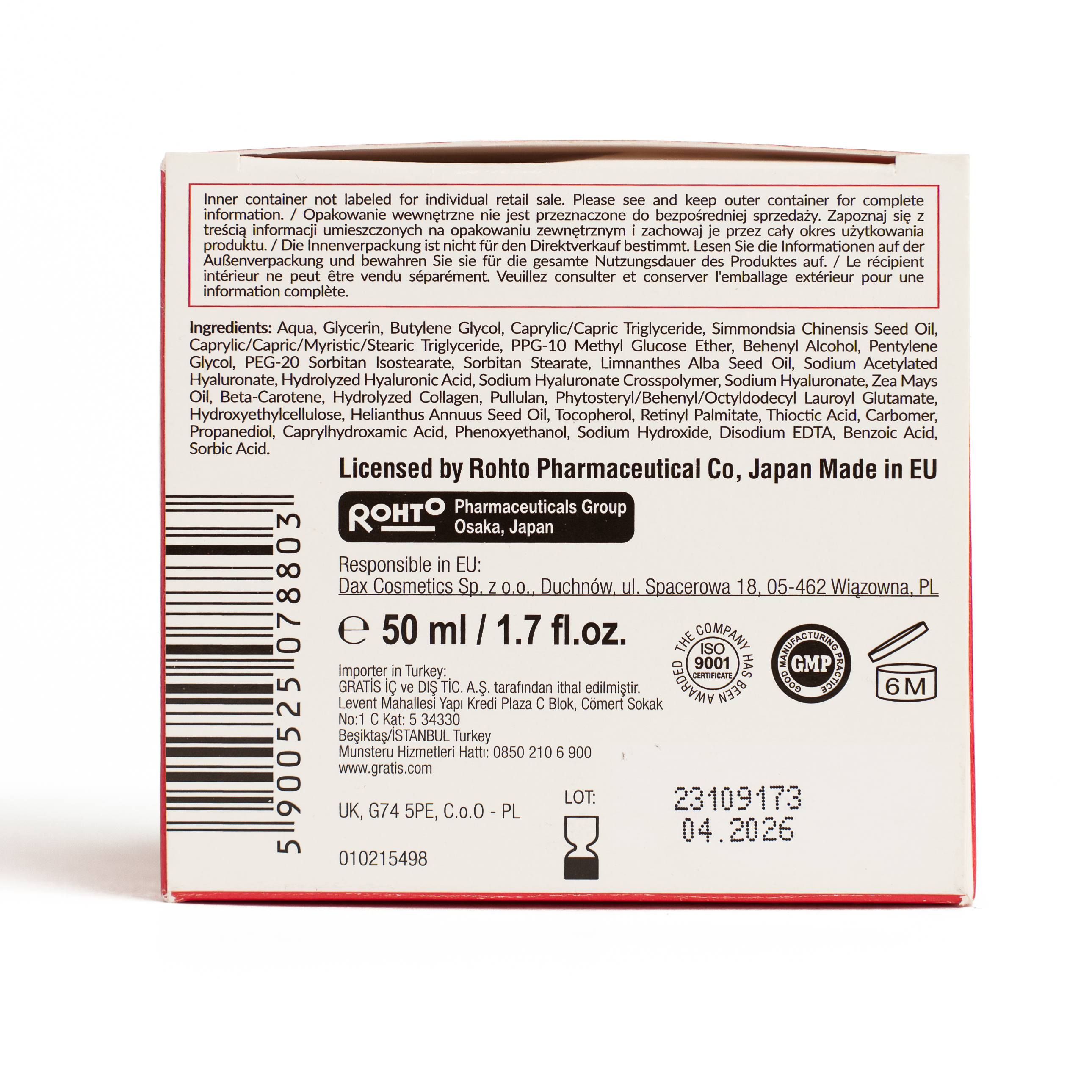Hada Labo Tokyo Anti-aging Wrinkle Reducer Day Cream 50 Ml