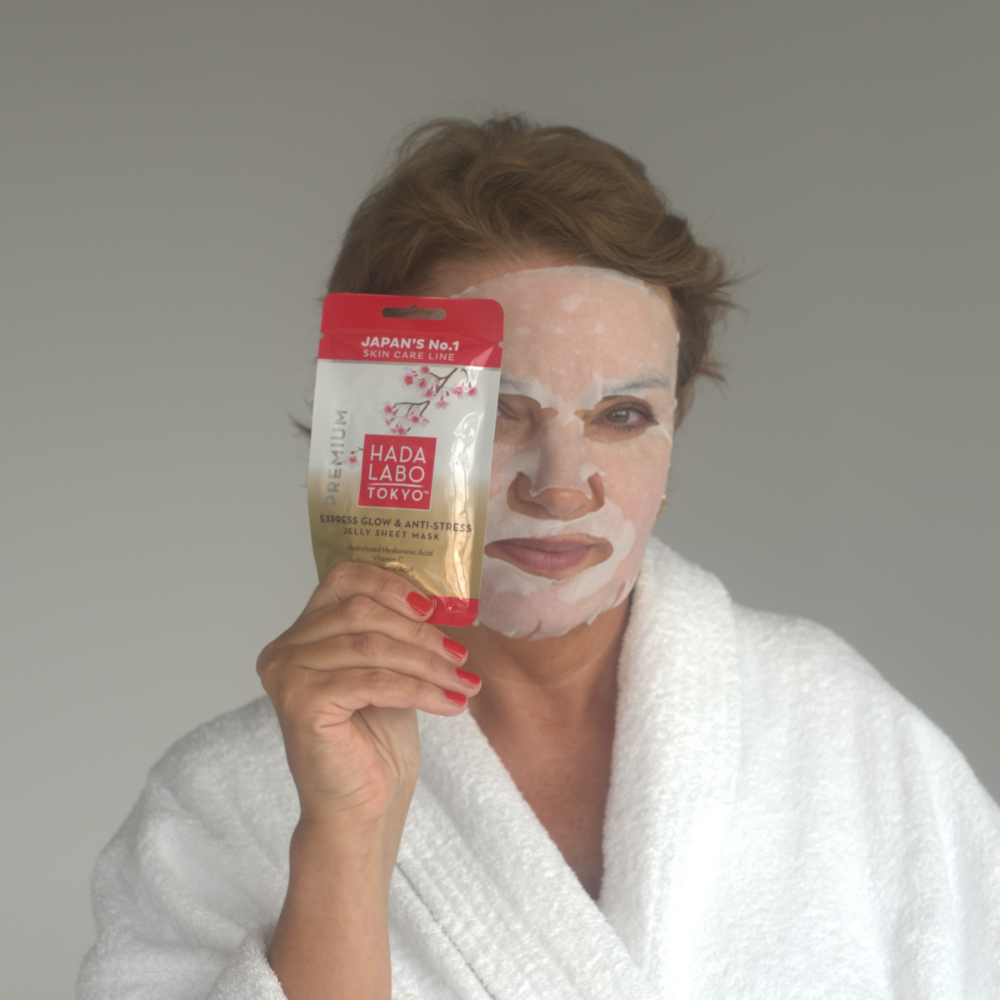 Hada Labo Tokyo Express Glow & Anti-stress Jelly Sheet Mask 20 Ml