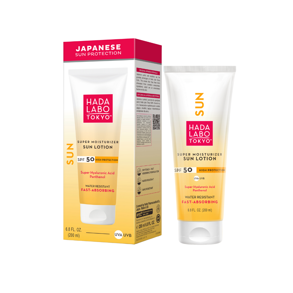 Hada Labo Tokyo Super Moisturizing Sun Lotion Spf50+ Fast Absorbing 200 Ml