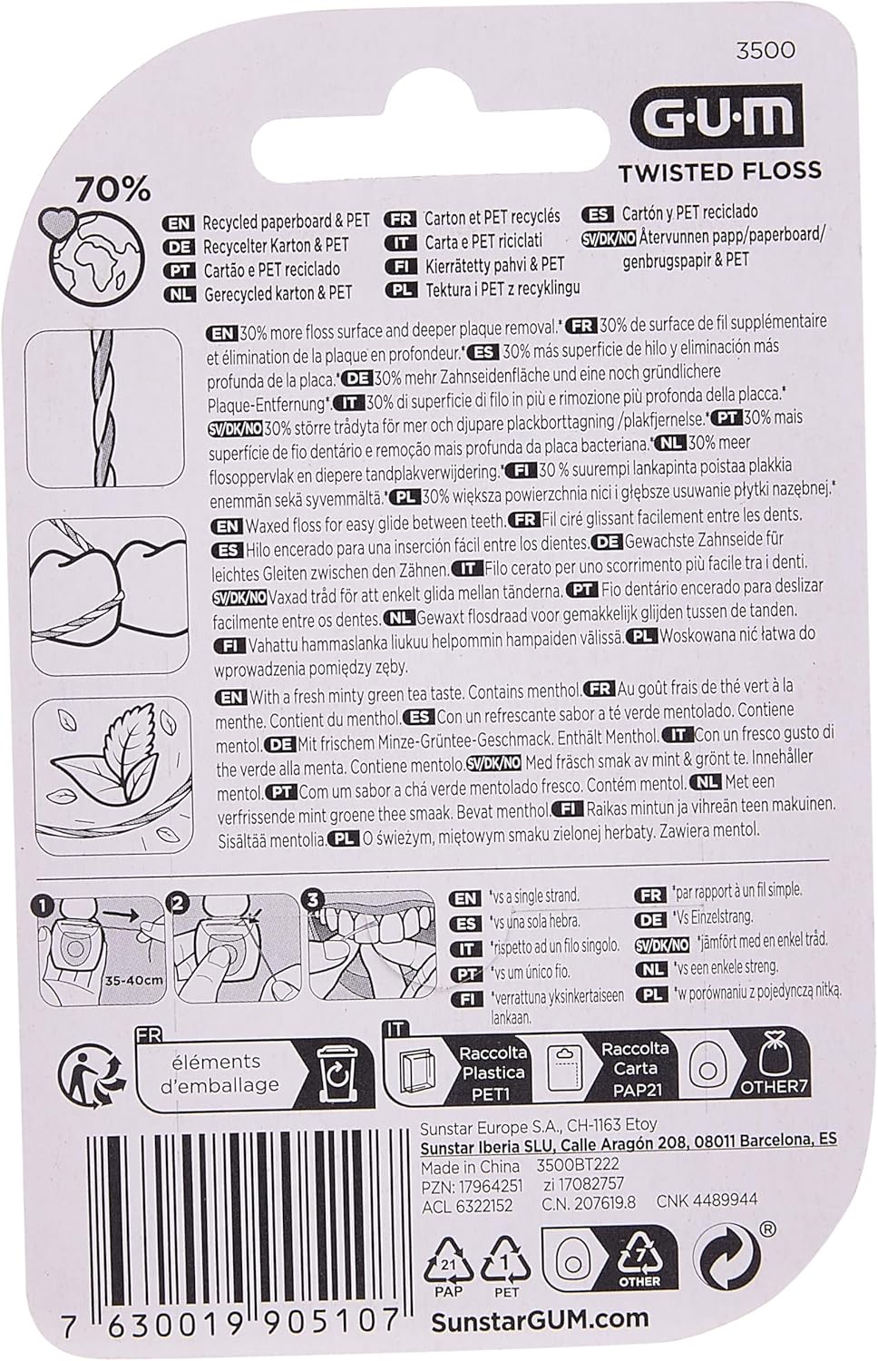 Butler Gum Twisted Floss 30m (3500m)