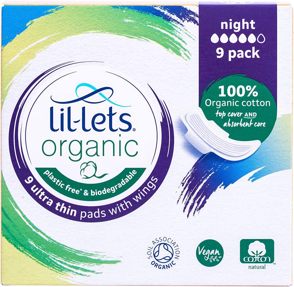 Lilletts Organic Pads Night 9’s (20726)
