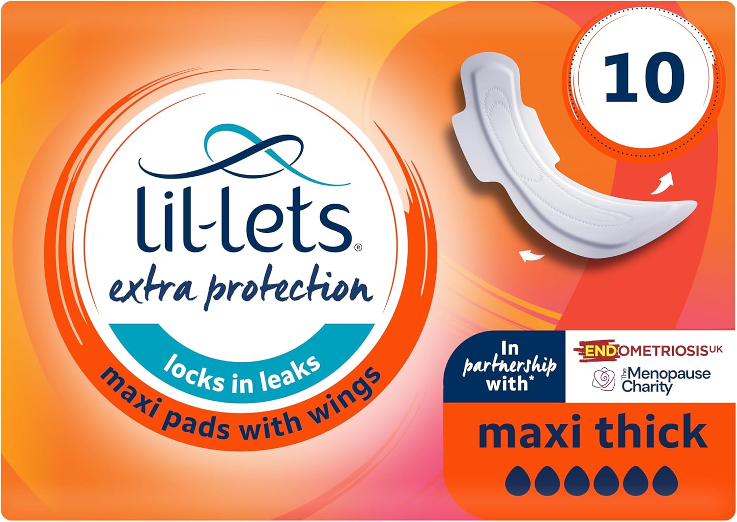 Lilletts Extra Protection Maxi Pads 10’s (08434)