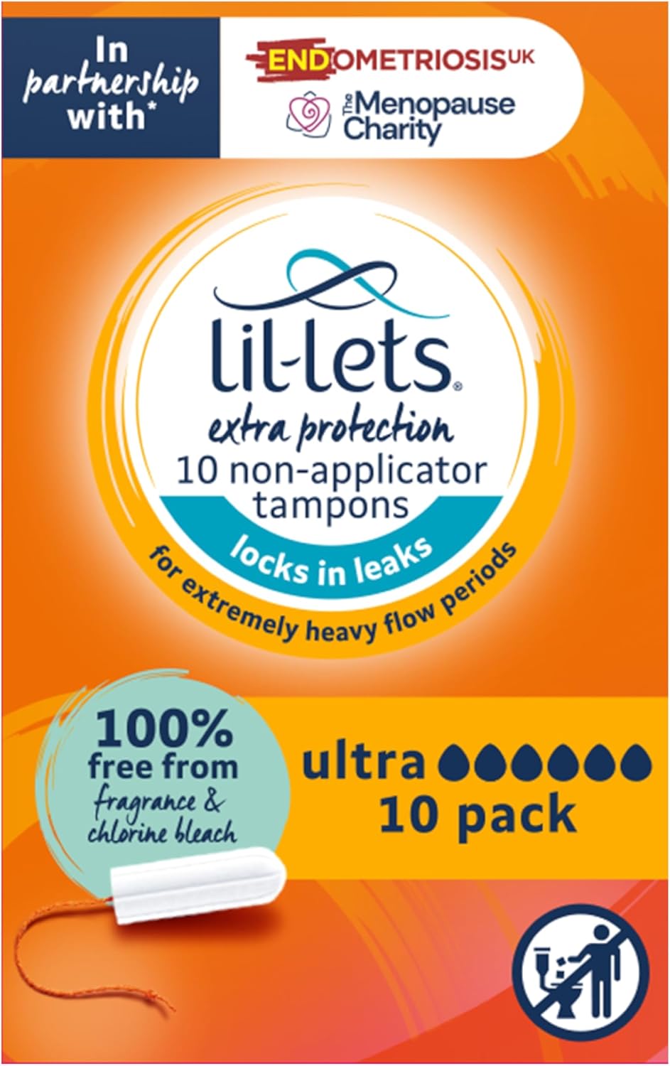 Lilletts Extra Protection Non-applicator Tampons 10’s (02824)