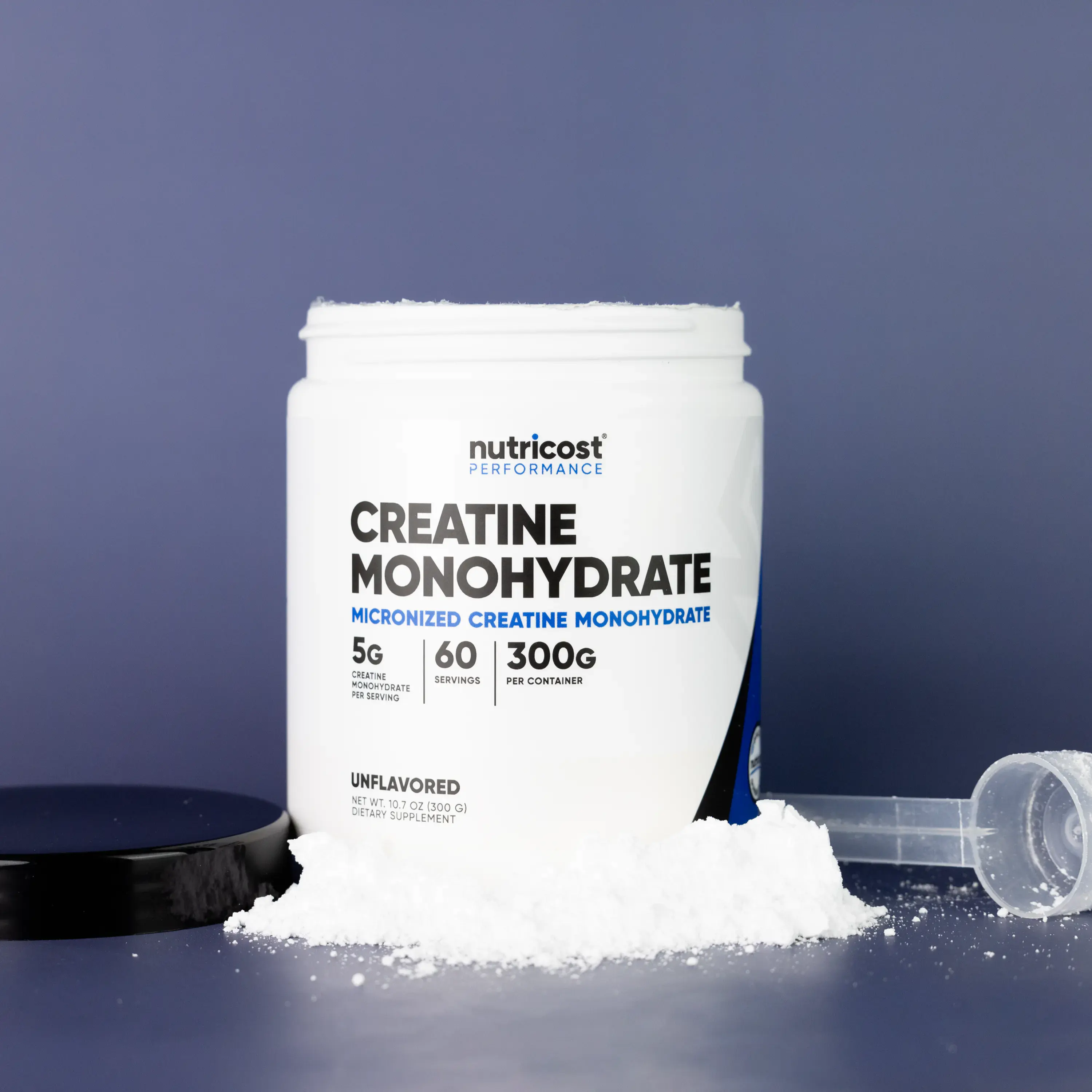 Nutricost Creatine Monohydrate Unflavoured 300g – 5g Per Serving For Strength & Performance