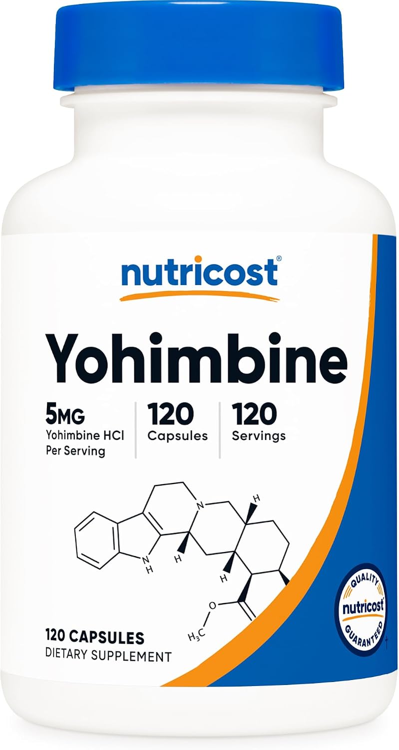 Nutricost Yohimbine Hcl 5mg 120 Capsules – Extra Strength Yohimbine Formula