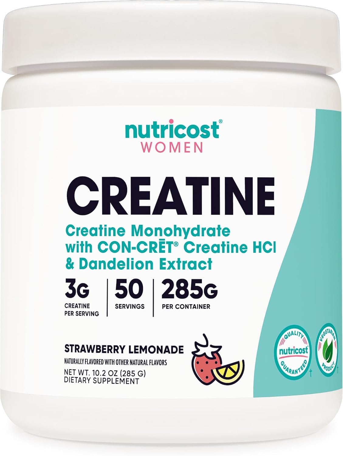 Nutricost Creatine For Women 50 Servings – Supports Strength, Power & Workout Performance