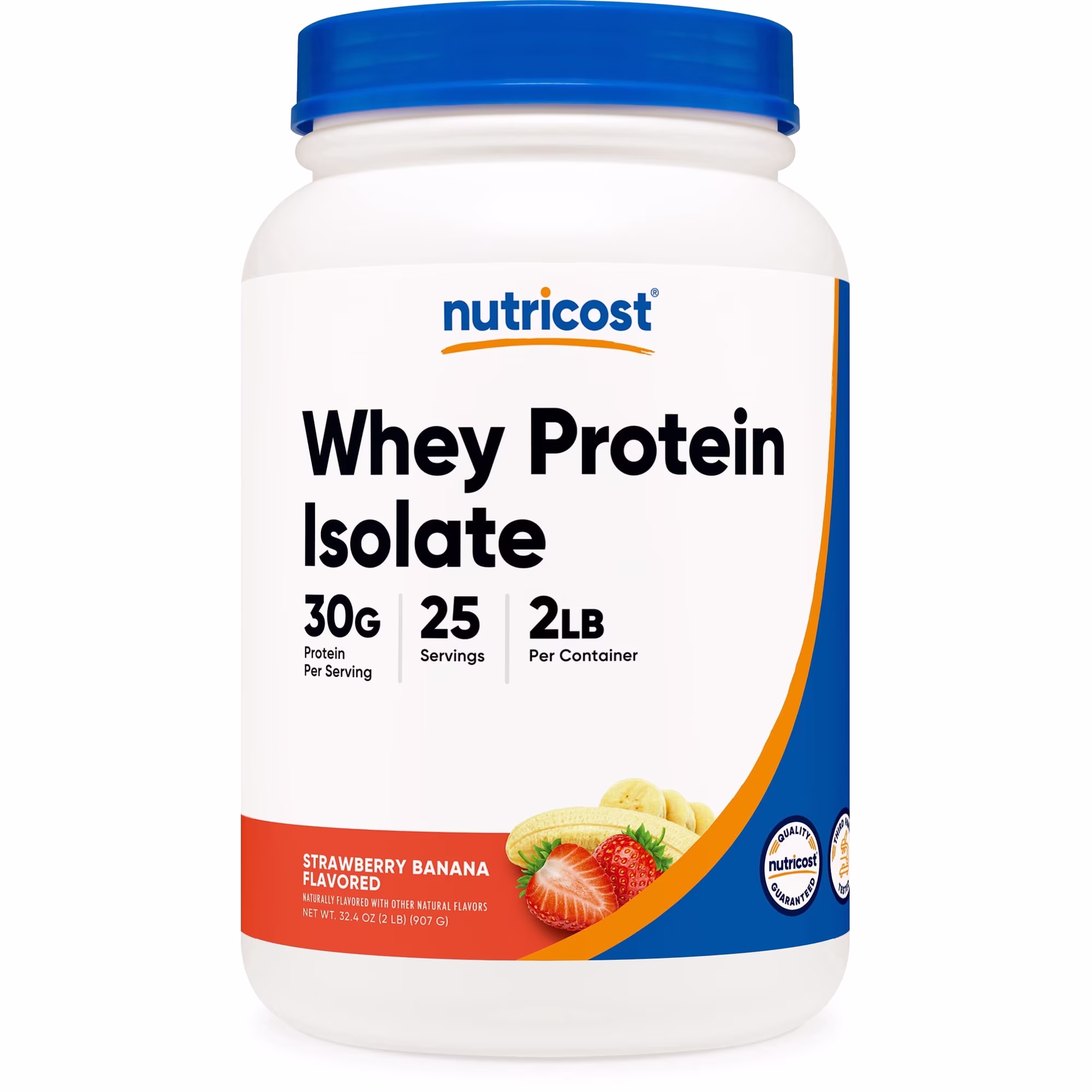 Nutricost Whey Protein Isolate Strawberry Banana 2lb – Lean Protein For Muscle Growth & Recovery
