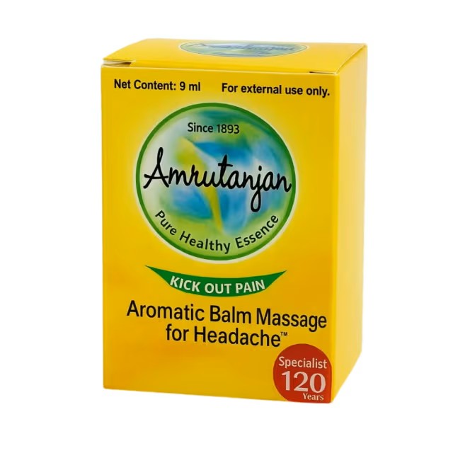 Amrutanjan Kick Out Pain Balm 9ml – Fast Relief For Headache, Neck & Body Pain