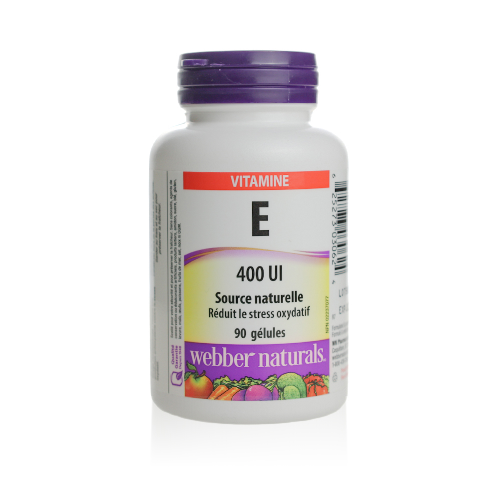 Webber Naturals Vitamin E 400iu Softgels 90's For Antioxidant Protection, Heart Health & Healthy Skin