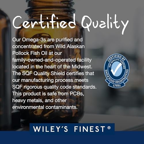 Wiley's Finest Easy Swallow Minis Omega-3 Fish Oil Softgels 60's For Heart, Brain & Eye Health