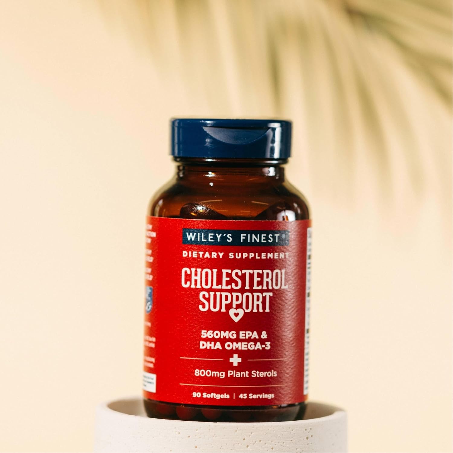 Wiley's Finest Cholesterol Support Omega-3 Softgels 90's For Heart Health & Healthy Cholesterol Levels