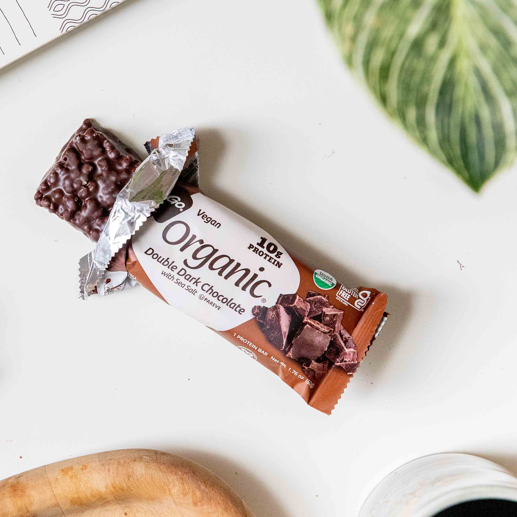 Nugo Double Dark Chocolate Sea Salt Protein Bar 50g With 10g Plant Protein, Vegan & Gluten Free