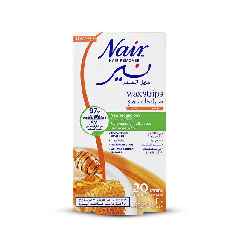 Nair Wax Strips Hair Removal Milk & Honey (nh3591)