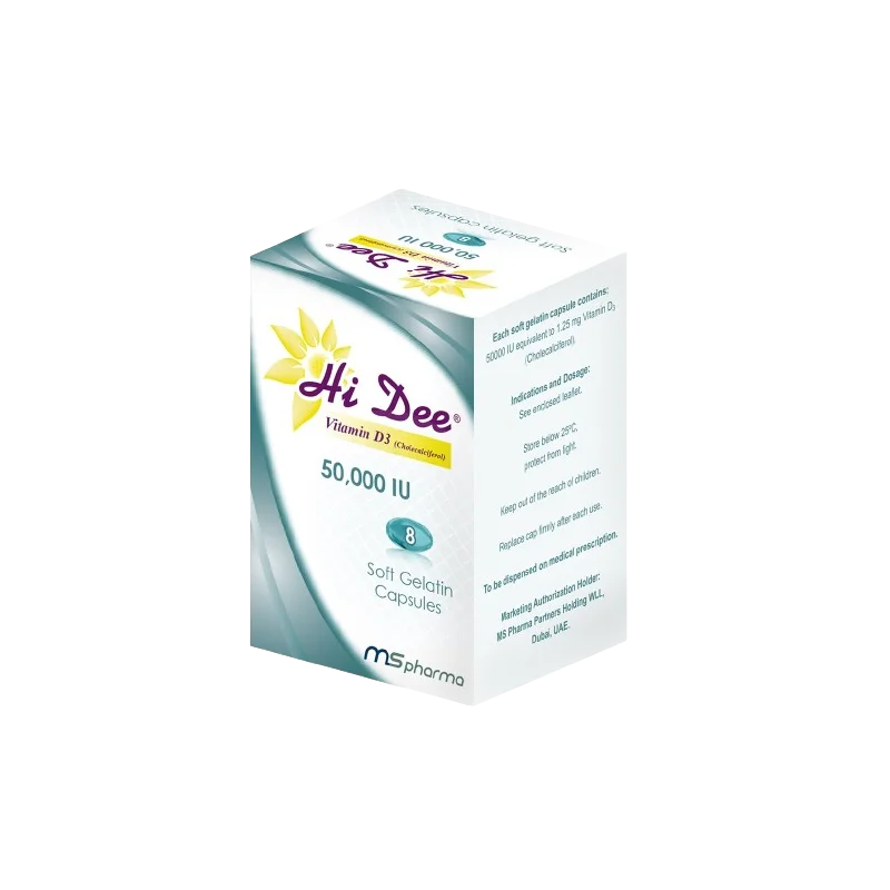Hi Dee 50000 Iu Vitamin D3 Softgels 8's