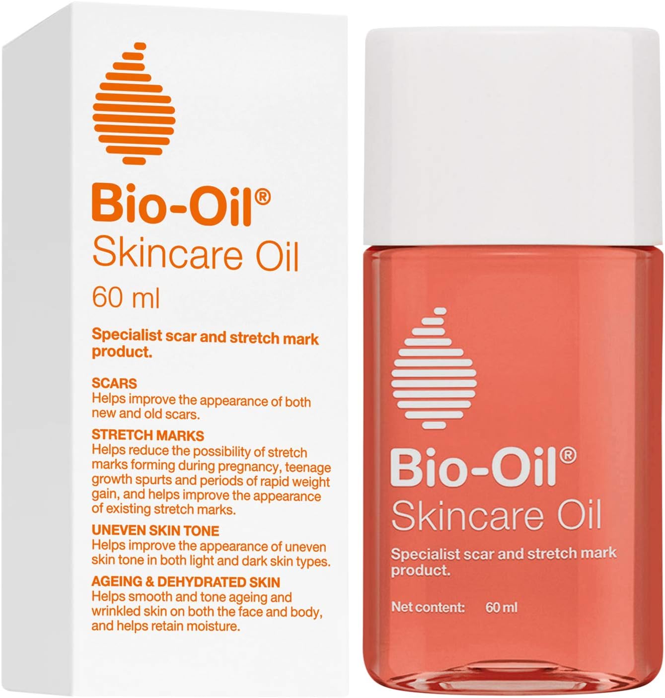 Bio-oil Skincare Oil For Scars, Stretch Marks & Uneven Skin Tone 60ml