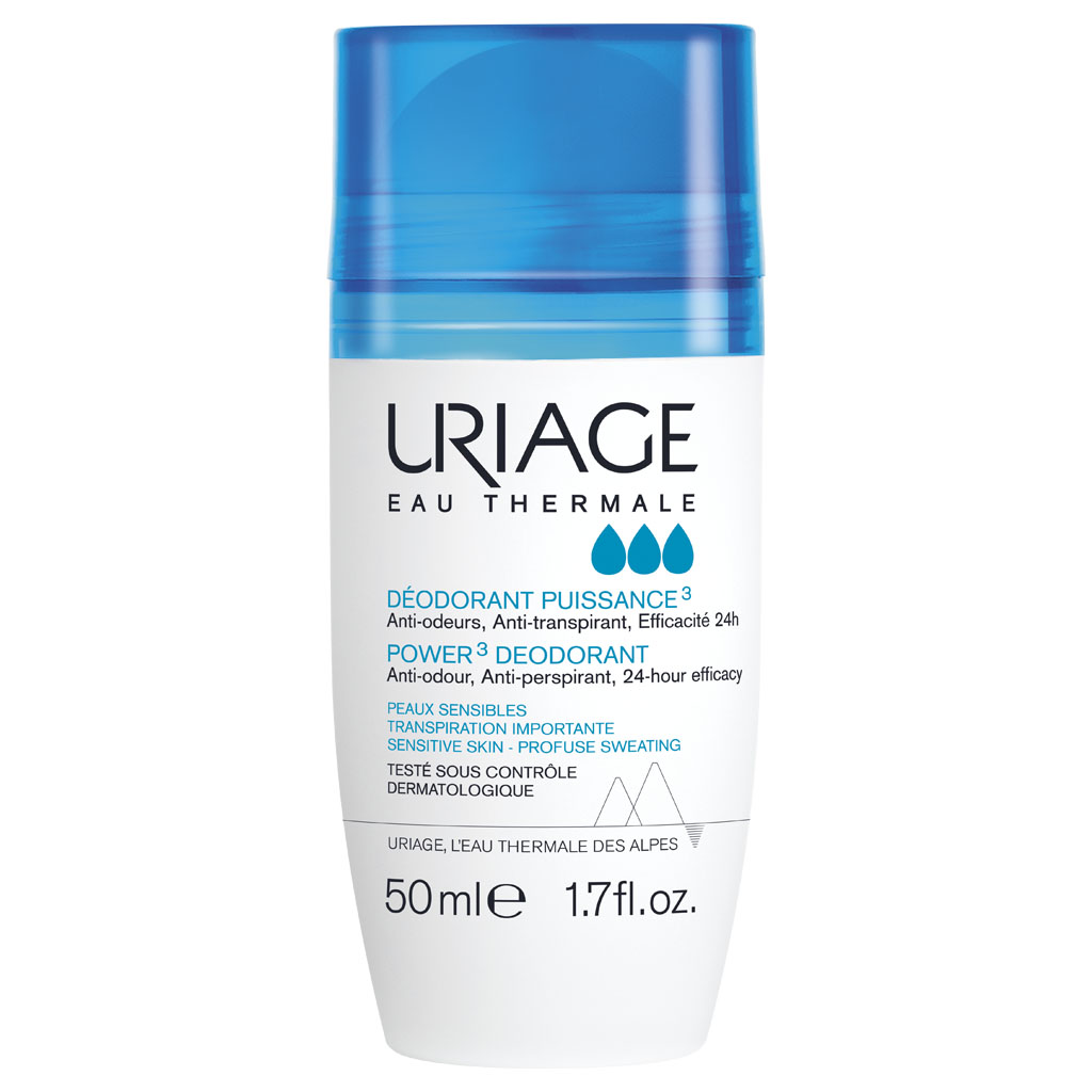 Uriage Power 3 Deodorant Roll-on For Long-lasting Odour Control 50ml