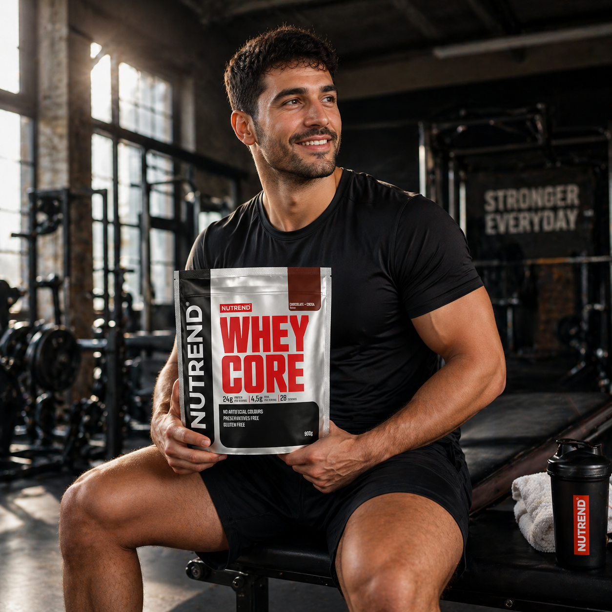 100% Whey Protein Chocolate + Cocoa 900g Gluten Free Whey Protein Powder NUTREND