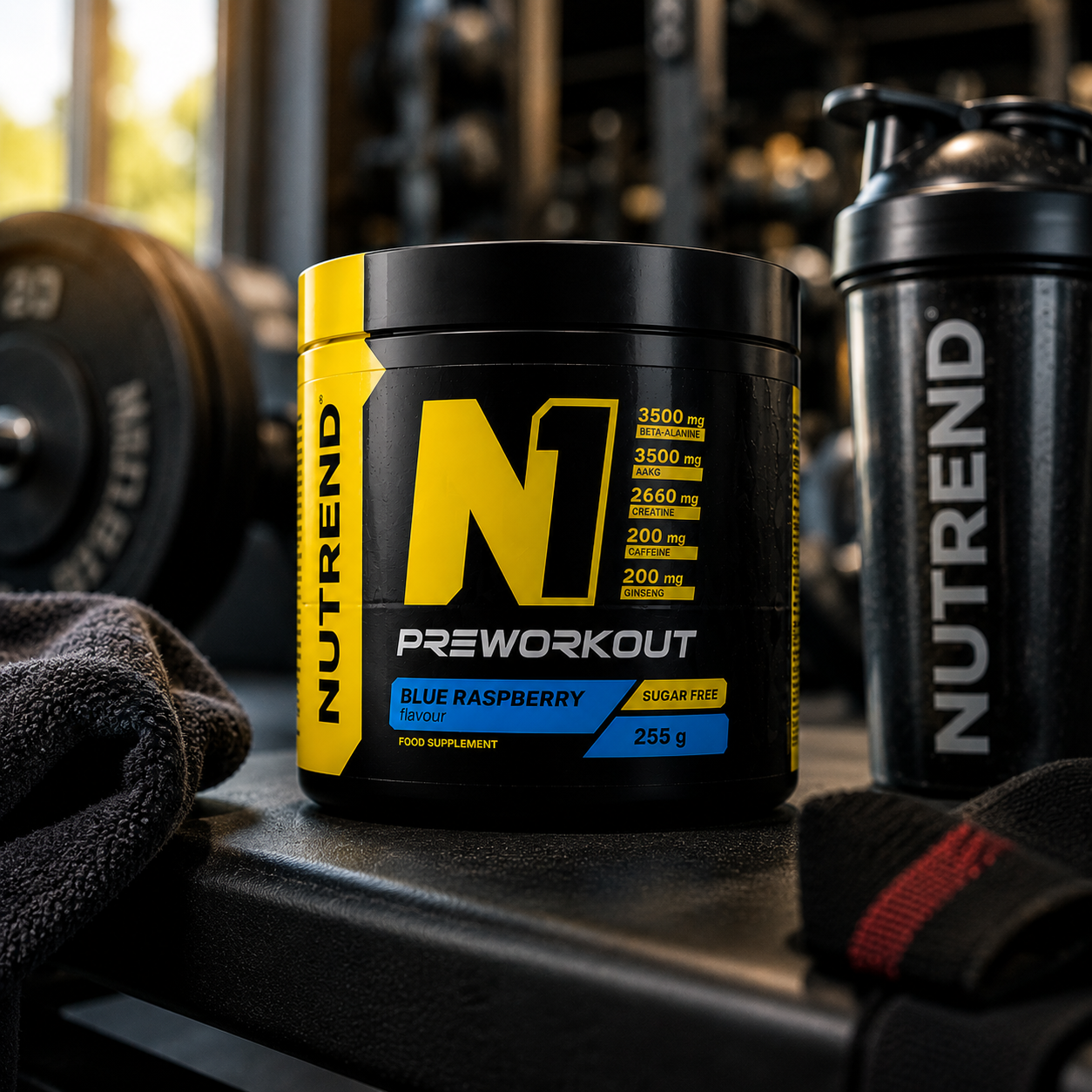 N1 Pre Workout Blue Raspberry 255g High Energy Pre Workout NUTREND