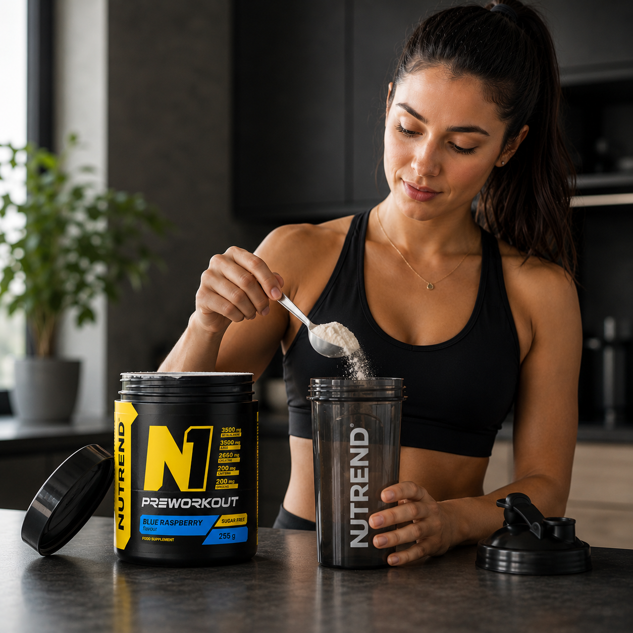 N1 Pre Workout Blue Raspberry 255g High Energy Pre Workout NUTREND