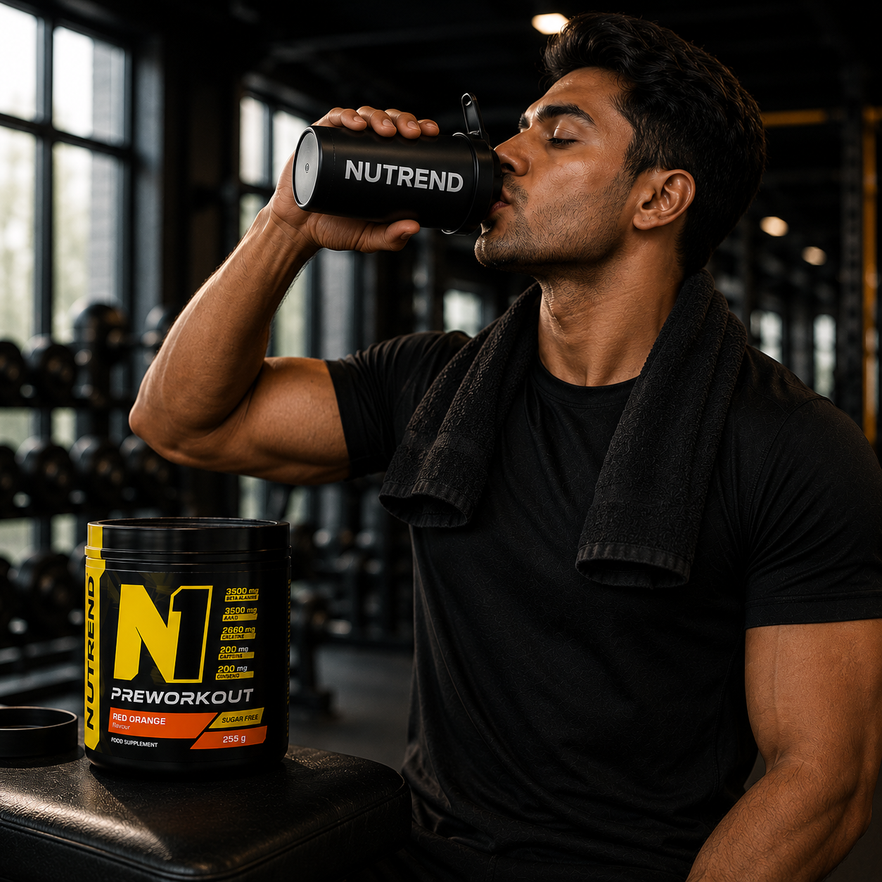 N1 Pre Workout Red Orange 255g High Energy Pre Workout NUTREND