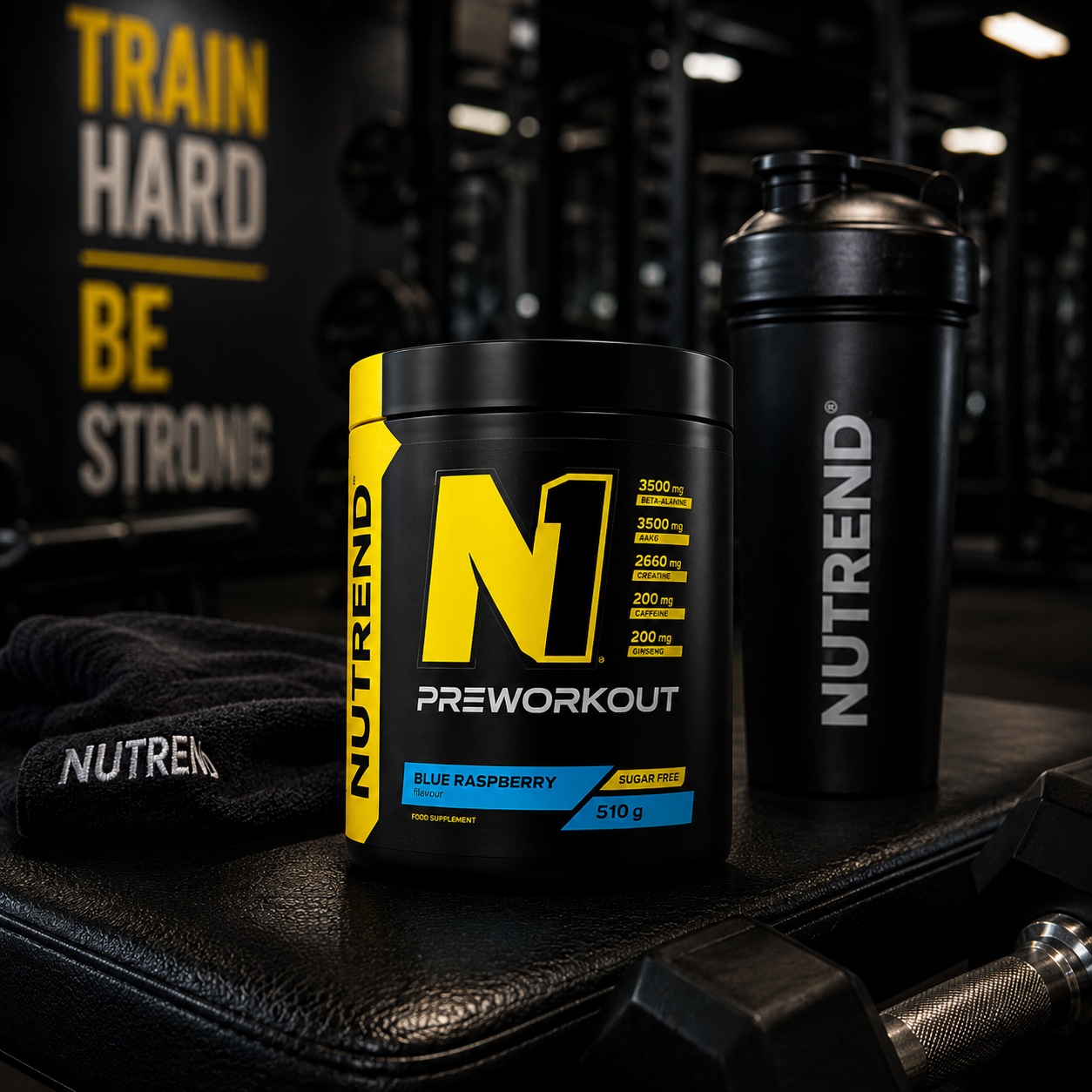 N1 Pre Workout Blue Raspberry 510g High Energy Pre Workout NUTREND