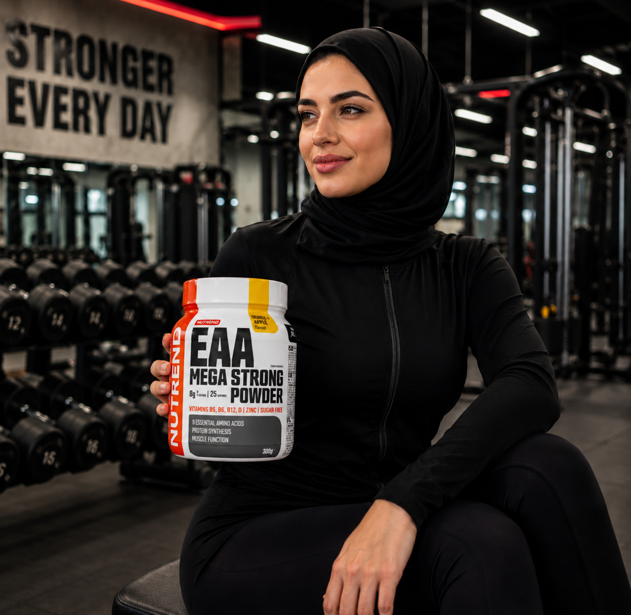 EAA Mega Strong Powder Orange + Apple 300g Essential Amino Acid Powder NUTREND