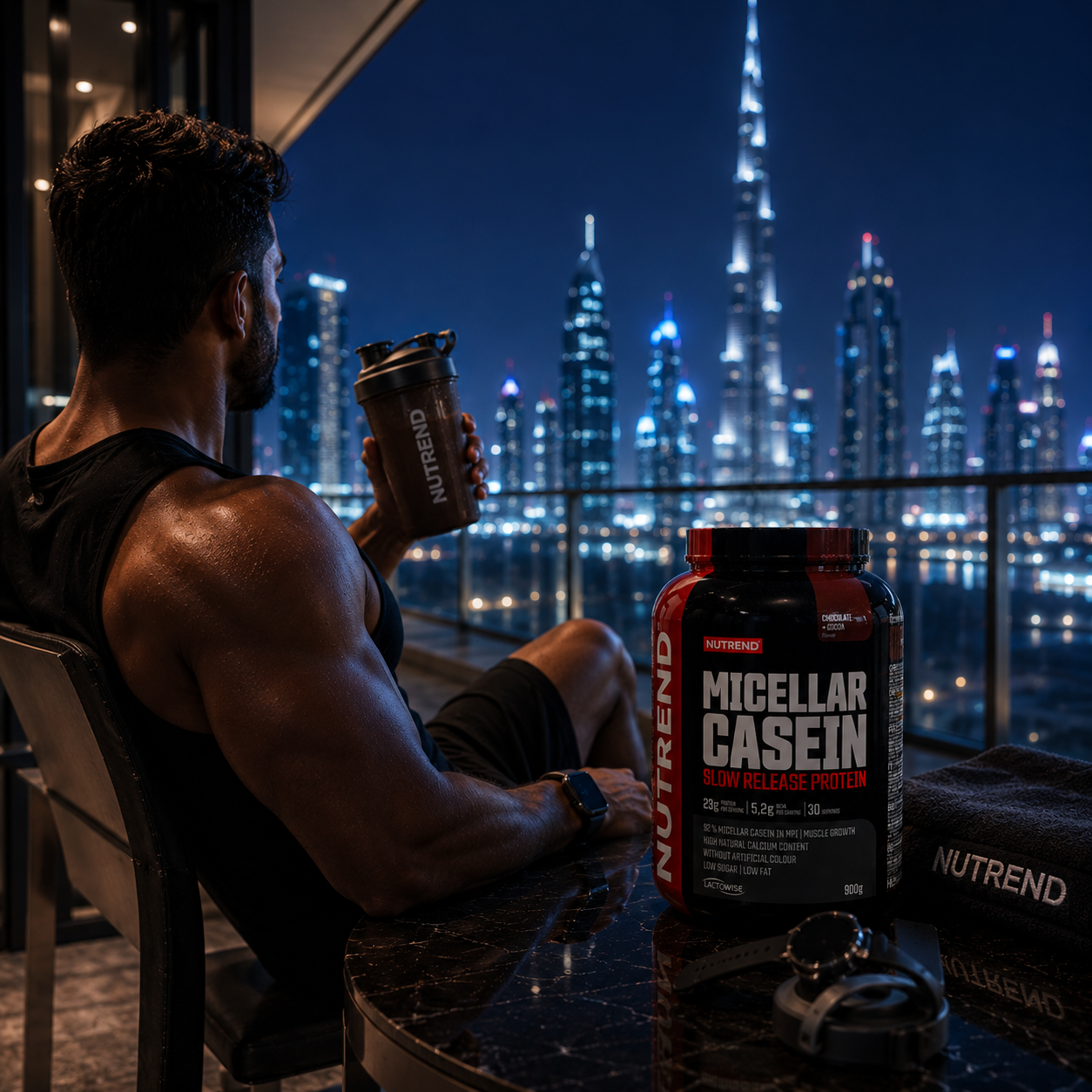 Micellar Casein Chocolate + Cocoa 900g Slow Release Casein Protein NUTREND