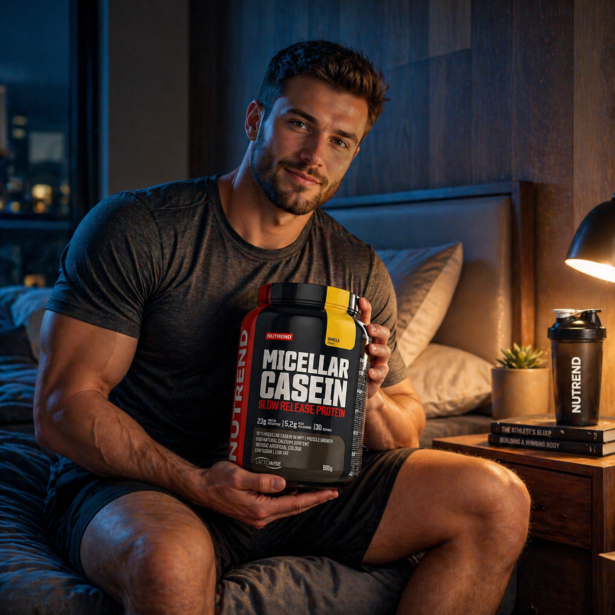 Micellar Casein Vanilla 900g Slow Release Casein Protein NUTREND