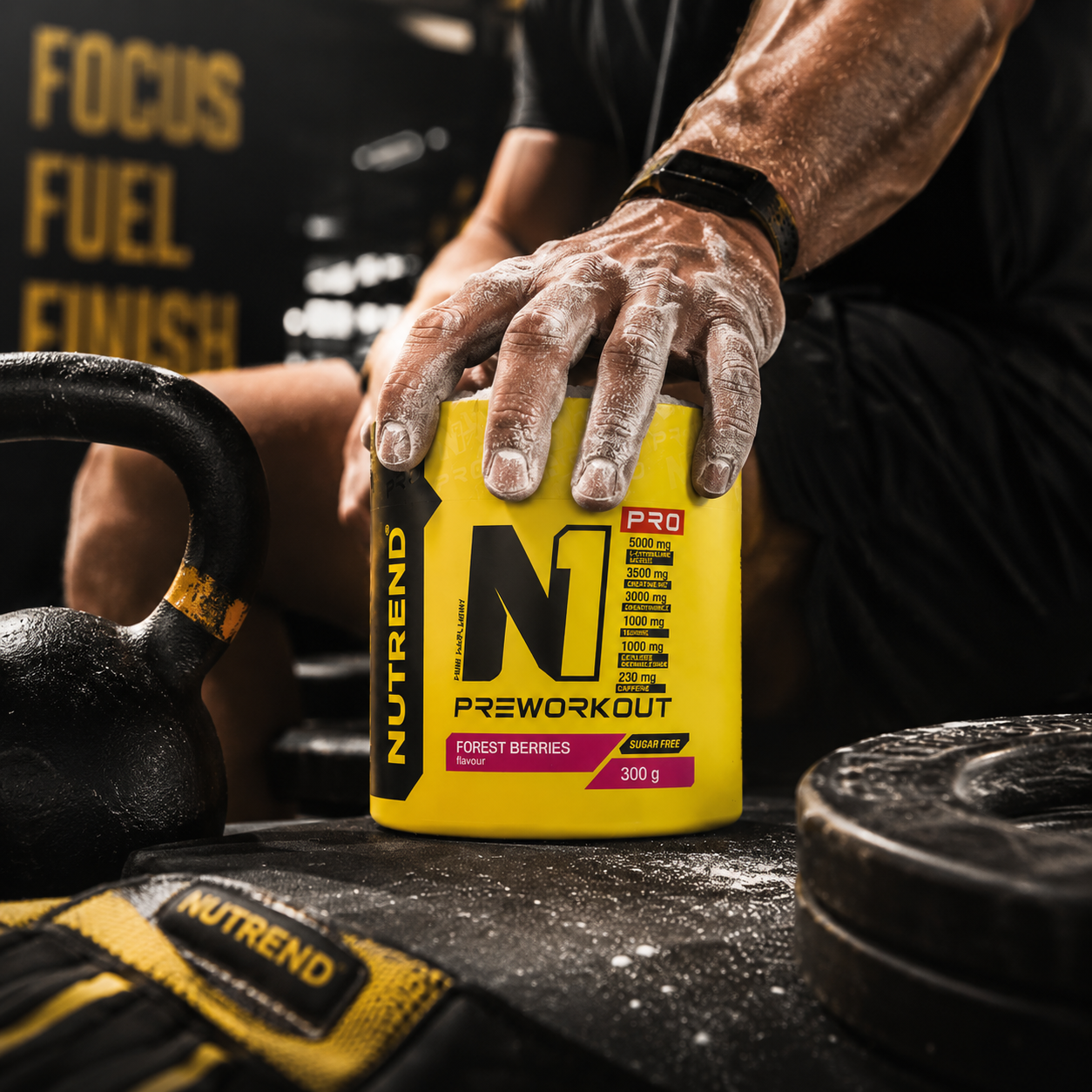 N1 PRO Pre Workout Forest Berries 300g Sugar Free Pre Workout NUTREND
