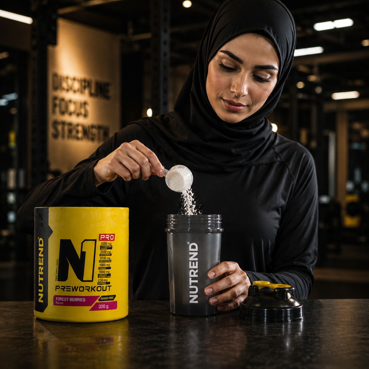 N1 PRO Pre Workout Forest Berries 300g Sugar Free Pre Workout NUTREND
