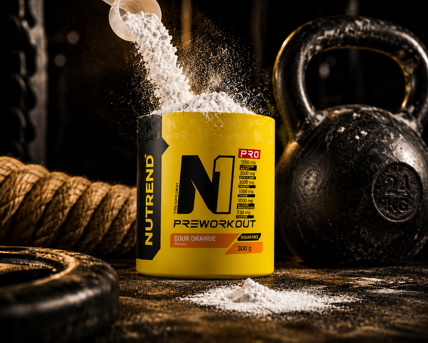 N1 PRO Pre Workout Sour Mango 300g Sugar Free Pre Workout NUTREND