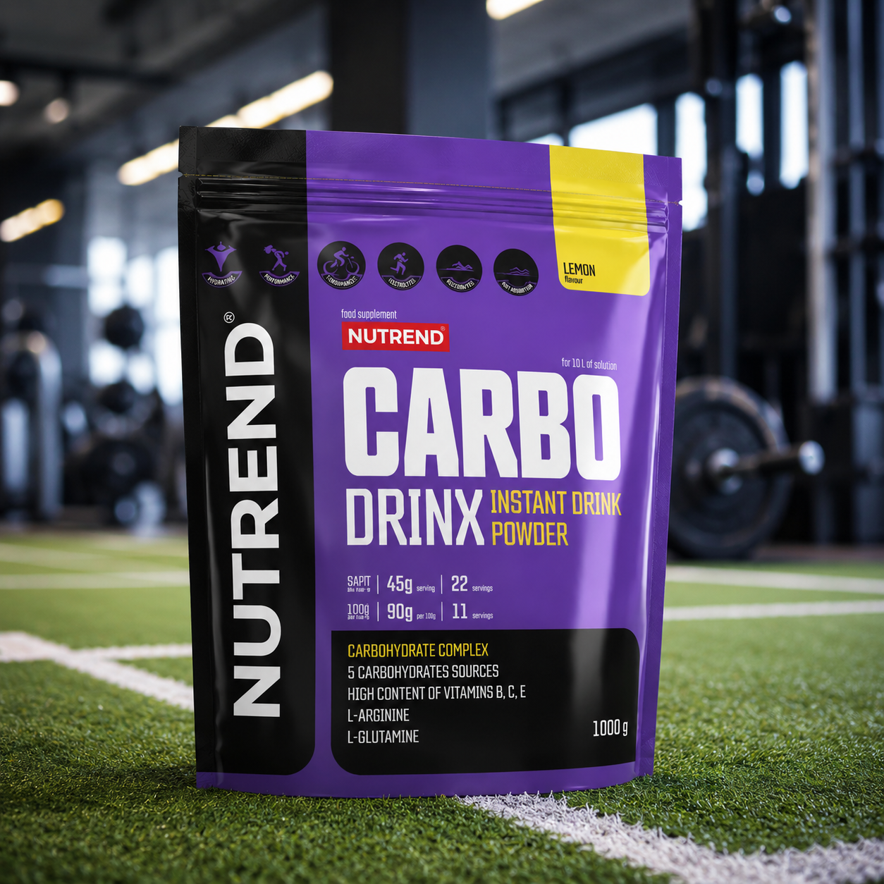 Carbodrinx Instant Drink Powder Lemon 1000g Hydration & Electrolyte Drink NUTREND