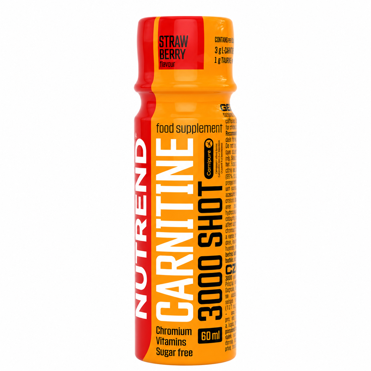 NUTREND CARNITINE 3000 60ML SHOT (CHROMIUM VITAMINS) STRAWBERRY 20'S