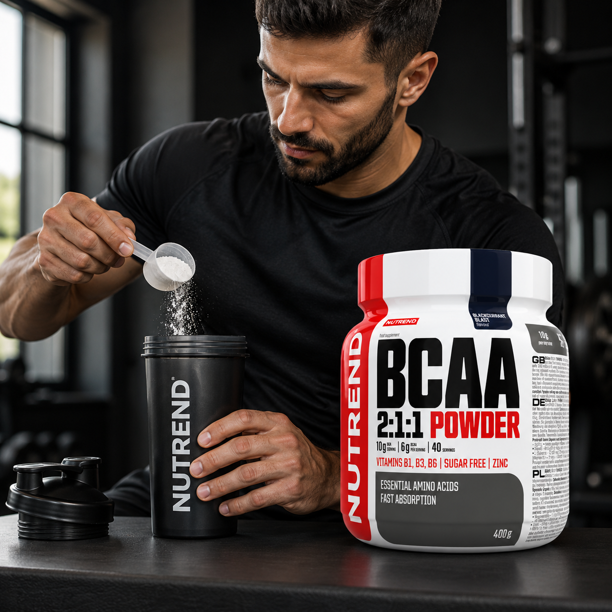 BCAA 2:1:1 Powder Blackcurrant Blast 400g Recovery Amino Acid Powder NUTREND
