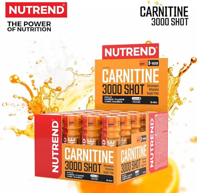 Nutrend Carnitine 3000 Shot Orange 60ml - Pack Of 20