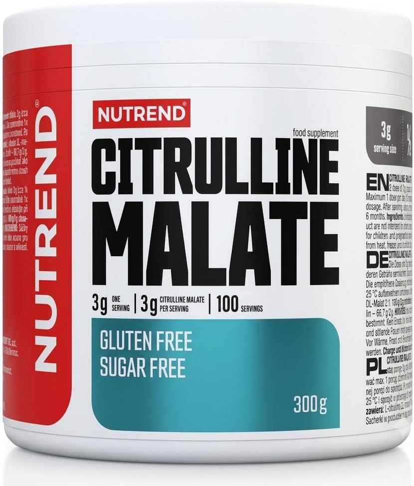 Nutrend Citrulline Malate 2:1 Unflavoured 300g – 3g Per Serving For Muscle Pump & Workout Performance