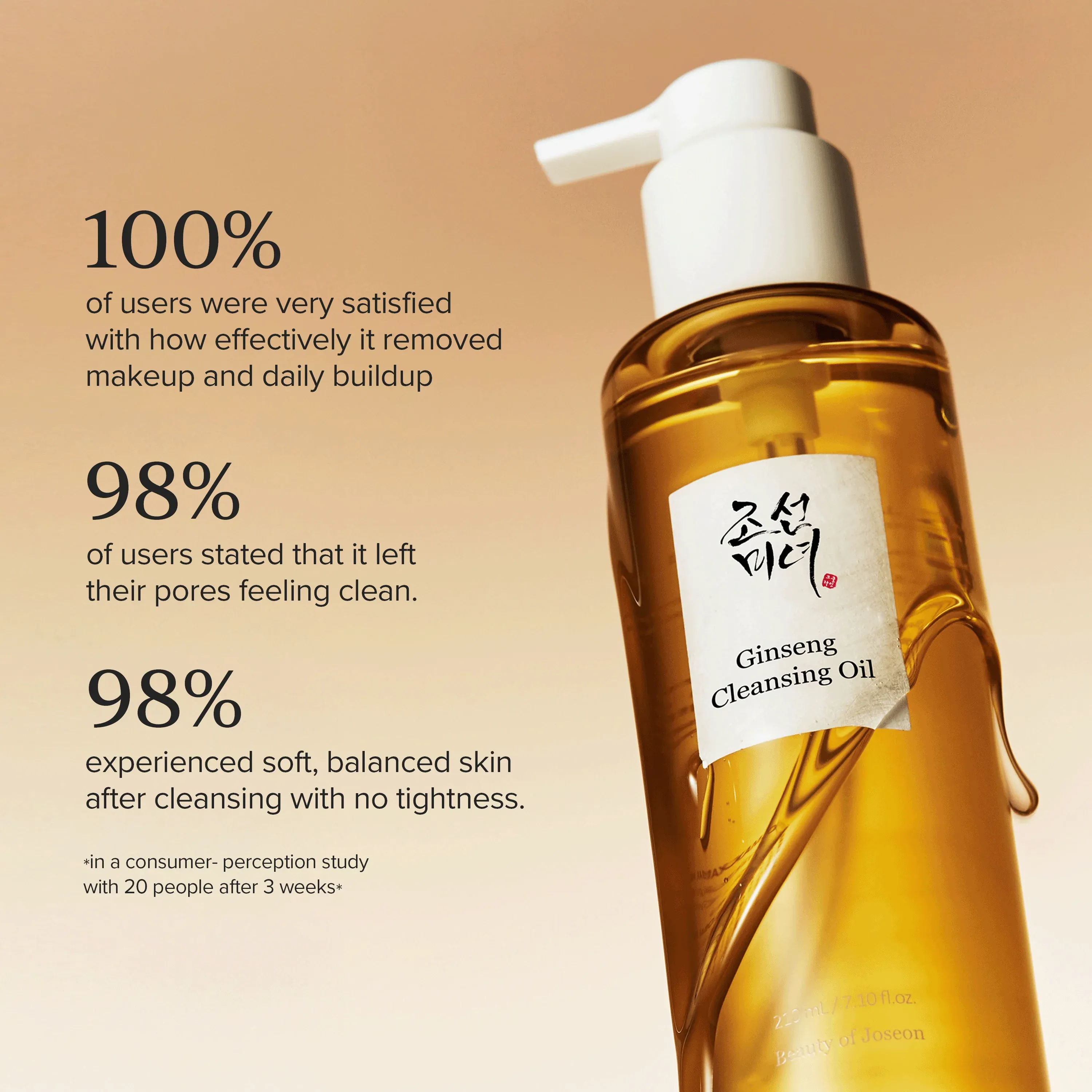Beauty Of Joseon Ginseng Cleansing Oil 210ml For Makeup Removal, Deep Cleansing & Skin Nourishment