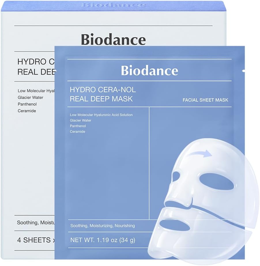 Biodance Hydro Cera-nol Real Deep Mask 4 Sheets For Intense Hydration & Skin Barrier Repair