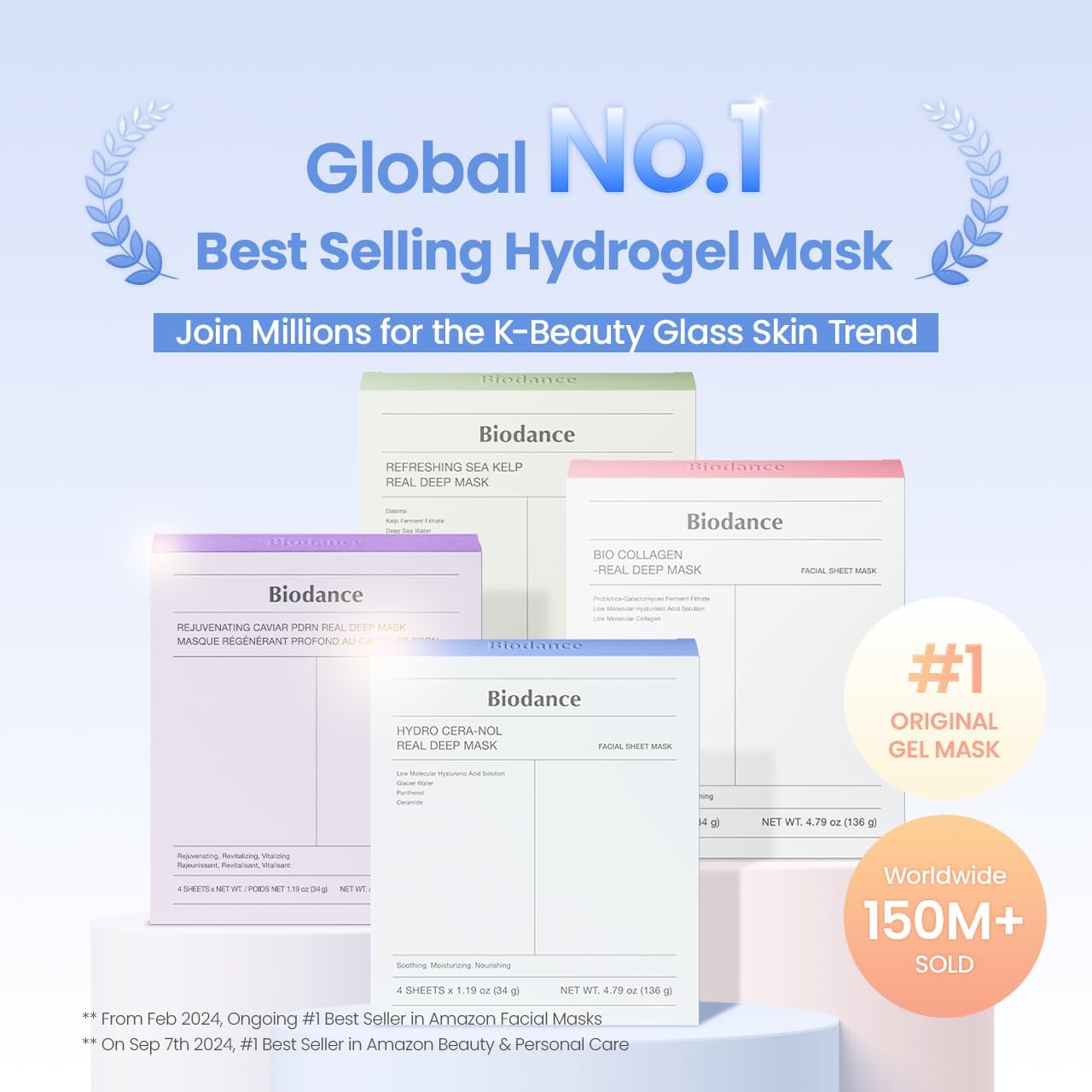 Biodance Hydro Cera-nol Real Deep Mask 4 Sheets For Intense Hydration & Skin Barrier Repair