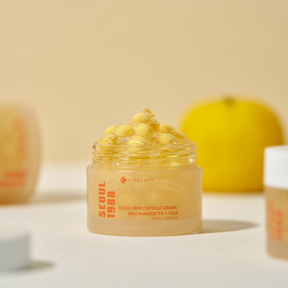 K-secret Seoul 1988 Capsule Cream Niacinamide 5% + Yuja 50ml For Brightening, Even Skin Tone & Radiance