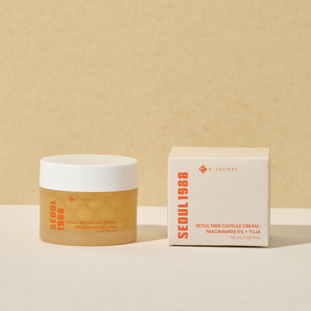 K-secret Seoul 1988 Capsule Cream Niacinamide 5% + Yuja 50ml For Brightening, Even Skin Tone & Radiance