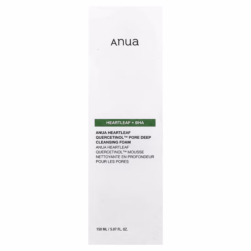 Anua Heartleaf Bha Quercetinol Pore Deep Cleansing Foam 150ml For Deep Cleansing, Pore Care & Oil Control